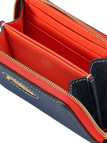 Mulberry Zip Around Purse, Night Sky/Coral Orange - view 2, Night Sky/Coral Orange