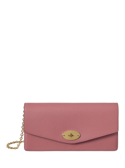 Mulberry Darley Leather Clutch Bag, Pink Scrumpy
