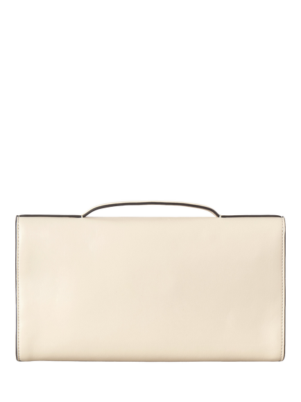 Mulberry Lily Leather Clutch Bag - view 2, Eggshell