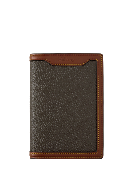 Mulberry Leather Passport Cover, Mole/Cognac