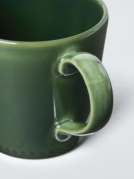 John Lewis Heath Stoneware Mug, 360ml, Heritage Green - view 2, Heritage Green