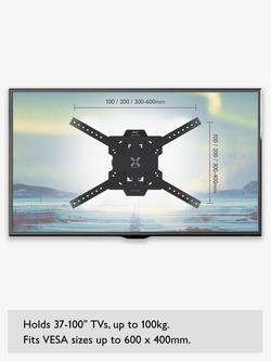AVF JYWL602 Tilt & Turn Wall Mount for TVs up to 100”, Black - view 2, Black