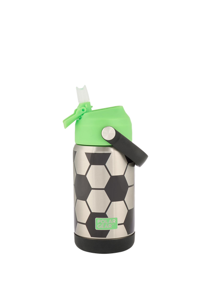 Polar Gear Kids' Football Drinks Bottle, 370ml, Black/Green, Black