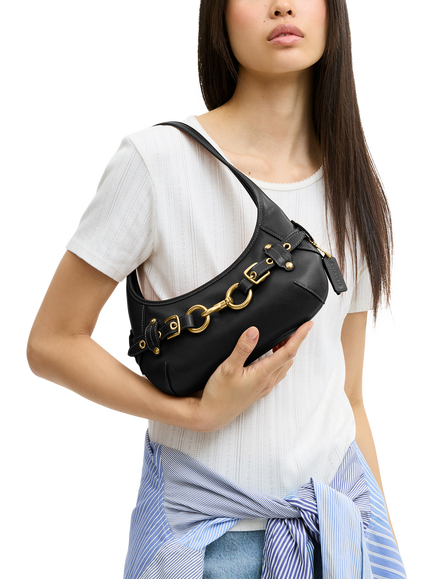 Coach Belted 26 Shoulder Bag, Black - view 2, B4/Black