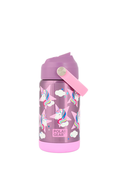 Polar Gear Kids' Unicorn Drinks Bottle, 370ml, Fig - view 2, Fig