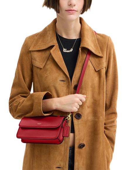Coach Elora Top Handle Crossbody Bag, Poppy - view 2, B4/Poppy