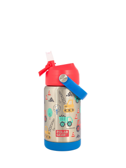 Polar Gear Kids' Colour Block Construction Drinks Bottle, 370ml, Multi, Stainless Steel