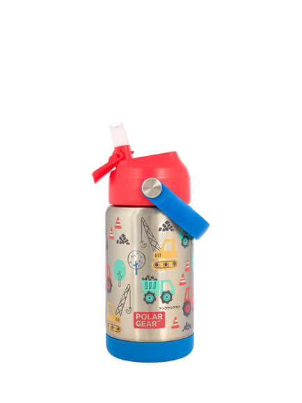 Polar Gear Kids' Colour Block Construction Drinks Bottle, 370ml, Multi, Stainless Steel