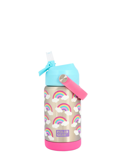 Polar Gear Kids' Colour Block Rainbow Drinks Bottle, 370ml, Multi, Stainless Steel