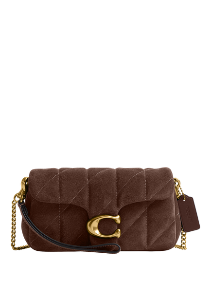 Coach Tabby 19 Quilted Suede Crossbody Bag, Dark Chocolate, B4/Dark Chocolate