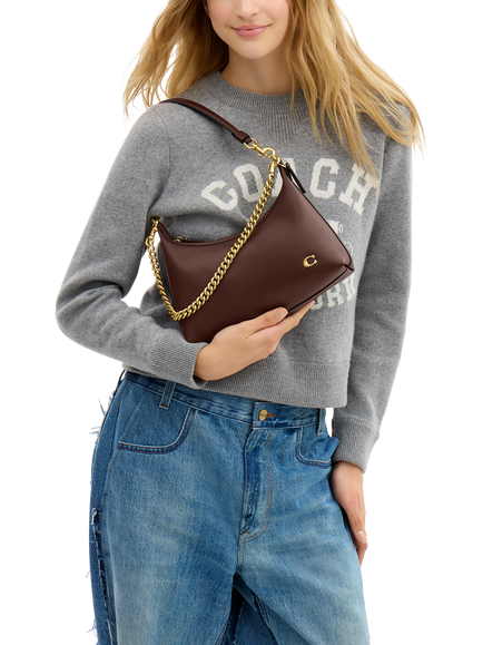 Coach Juliet 25 Leather Shoulder Bag, Maple - view 2, B4/Maple