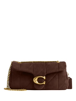 Coach Tabby 26 Quilted Suede Shoulder Bag, Dark Chocolate, B4/Dark Chocolate
