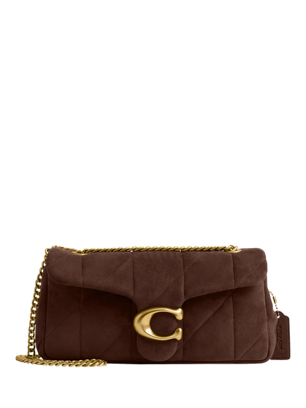 Coach Tabby 26 Quilted Suede Shoulder Bag, Dark Chocolate, B4/Dark Chocolate