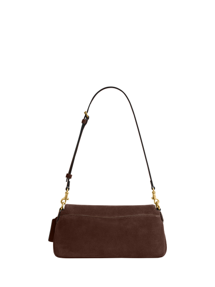 Coach Jet Suede Shoulder Bag, B4/Dark Chocolate - view 2, B4/Dark Chocolate