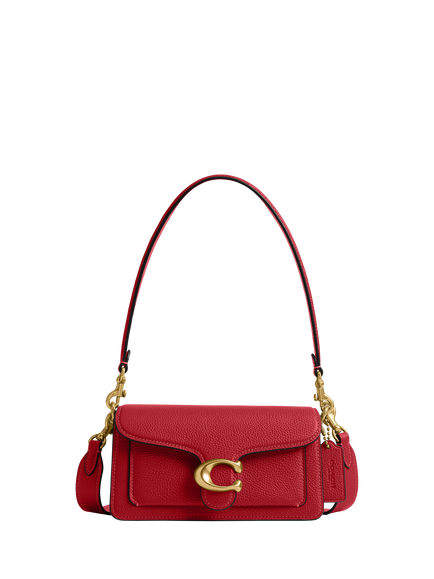 Coach Tabby 20 Pebbled Leather Shoulder Bag, Poppy