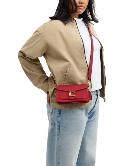Coach Tabby 20 Pebbled Leather Shoulder Bag - view 2, Poppy