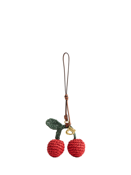 Coach Woven Cherry Bag Charm, Multi, B4/Multi