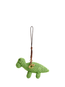 Coach Straw Dino Bag Charm, Multi, B4/Multi