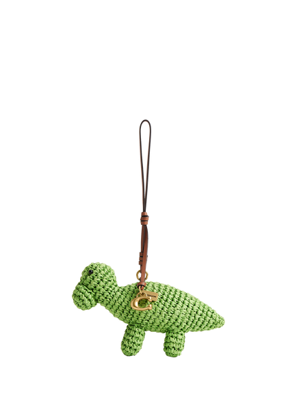 Coach Straw Dino Bag Charm, Multi, B4/Multi