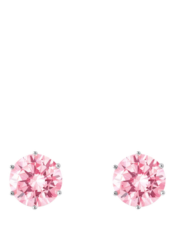 THOMAS SABO Large Cubic Zirconia Stud Earrings, Silver/Pink - view 2, Silver/Pink
