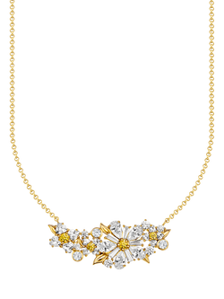 THOMAS SABO Crystal Flower Beaded Chain Necklace, Gold, Gold