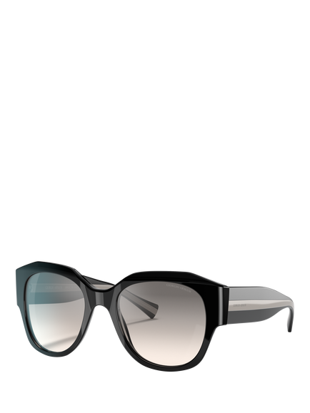 Giorgio Armani AR8140 Women's D-Frame Gradient Sunglasses, Black/Brown, Black/Brown