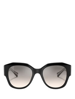Giorgio Armani AR8140 Women's D-Frame Gradient Sunglasses, Black/Brown - view 2, Black/Brown