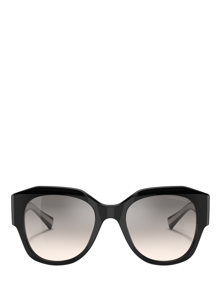 Giorgio Armani AR8140 Women's D-Frame Gradient Sunglasses, Black/Brown - view 2, Black/Brown