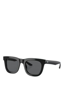 Giorgio Armani AR8171 Men's D-Frame Sunglasses, Black, Black