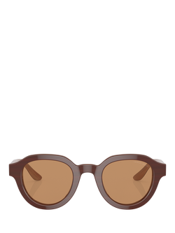 Giorgio Armani AR8172U Women's Oval Sunglasses, Marble Brown/Brown - view 2, Marble Brown/Brown