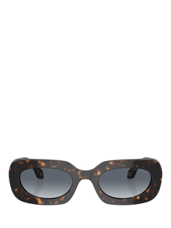 Giorgio Armani AR8182 Women's Rectangular Sunglasses, Havana/Blue - view 2, Havana/Blue