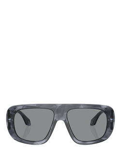 Giorgio Armani AR8183 Men's Pillow Sunglasses, Striped Blue/Grey - view 2, Striped Blue/Grey