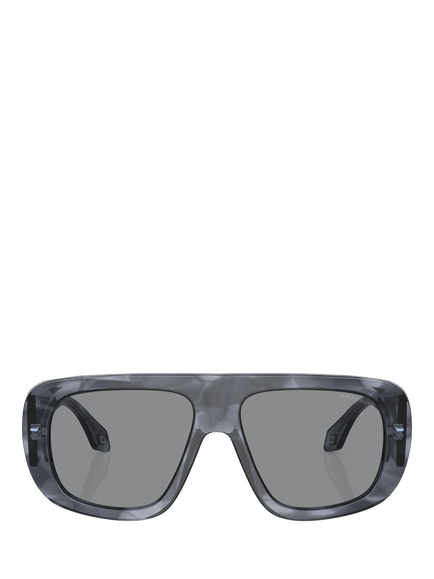 Giorgio Armani AR8183 Men's Pillow Sunglasses, Striped Blue/Grey - view 2, Striped Blue/Grey