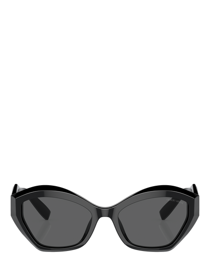 Giorgio Armani AR8187U Women's Butterfly Sunglasses, Black/Grey - view 2, Black/Grey