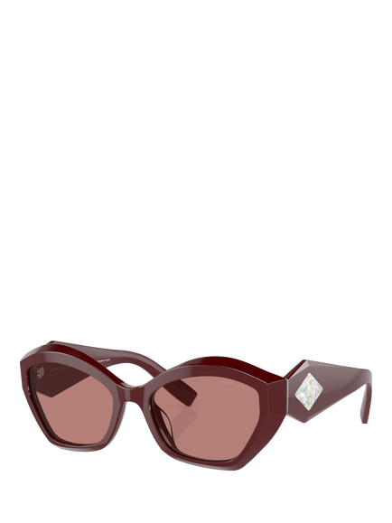 Giorgio Armani AR8187U Women's Butterfly Sunglasses, Bordeaux/Red, Bordeaux/Red