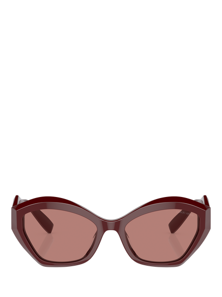 Giorgio Armani AR8187U Women's Butterfly Sunglasses, Bordeaux/Red - view 2, Bordeaux/Red