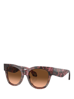 Giorgio Armani AR8195U women's Oval Sunglasses, Bordeaux Havana/Havana Grey - view 2, Bordeaux Havana/Havana Grey