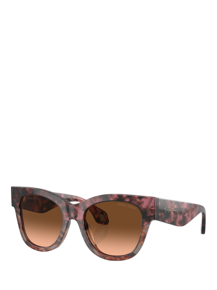 Giorgio Armani AR8195U women's Oval Sunglasses, Bordeaux Havana/Havana Grey - view 2, Bordeaux Havana/Havana Grey