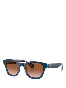 Giorgio Armani AR8207 Men's Phantos Gradient Sunglasses, Top Blue/Transparent Brown, Top Blue/Transparent Brown