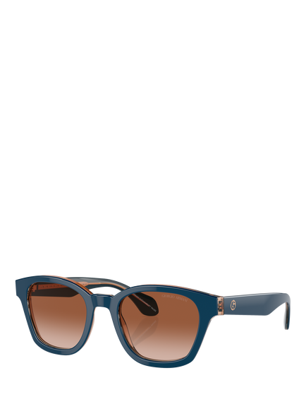 Giorgio Armani AR8207 Men's Phantos Gradient Sunglasses, Top Blue/Transparent Brown, Top Blue/Transparent Brown