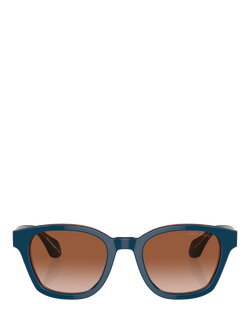 Giorgio Armani AR8207 Men's Phantos Gradient Sunglasses, Top Blue/Transparent Brown - view 2, Top Blue/Transparent Brown