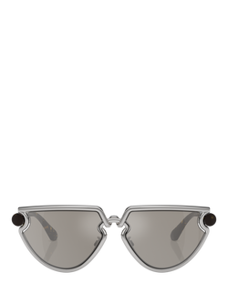 Burberry BE3152 Women's Irregular Sunglasses - view 2, Silver/Grey
