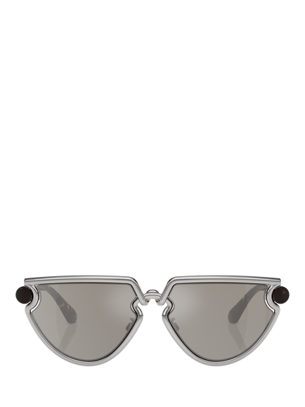 Burberry BE3152 Women's Irregular Sunglasses - view 2, Silver/Grey
