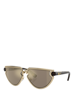Burberry BE3152 Women's Irregular Sunglasses, Bronw/Light Gold