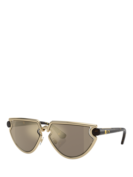Burberry BE3152 Women's Irregular Sunglasses, Bronw/Light Gold