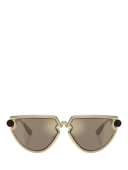 Burberry BE3152 Women's Irregular Sunglasses - view 2, Bronw/Light Gold