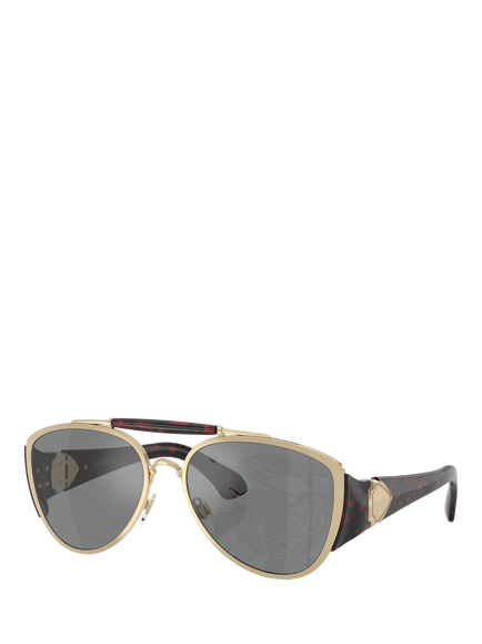 Burberry BE3161 Unisex Aviator Sunglasses, Light Gold/Grey, Light Gold/Grey