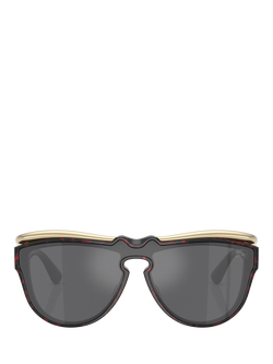 Burberry BE3162U Unisex Oval Sunglasses - view 2, Red Havana/Grey