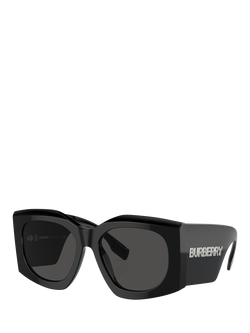 Burberry BE4388U Women's Irregular Sunglasses, Black/Grey, Black/Grey