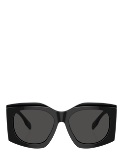 Burberry BE4388U Women's Irregular Sunglasses, Black/Grey - view 2, Black/Grey